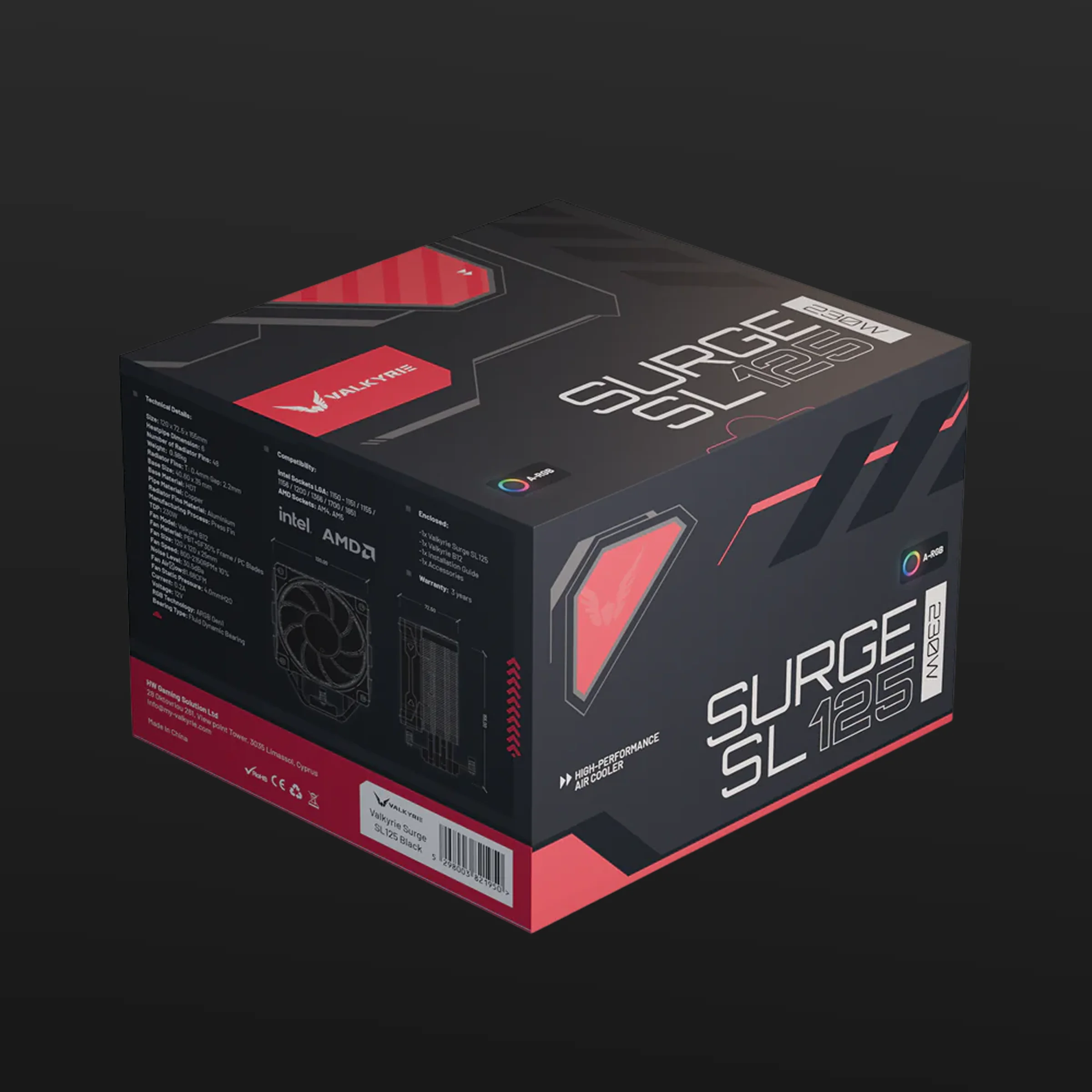 VALKYRIE VIND 125 SL CPU AIR Cooler