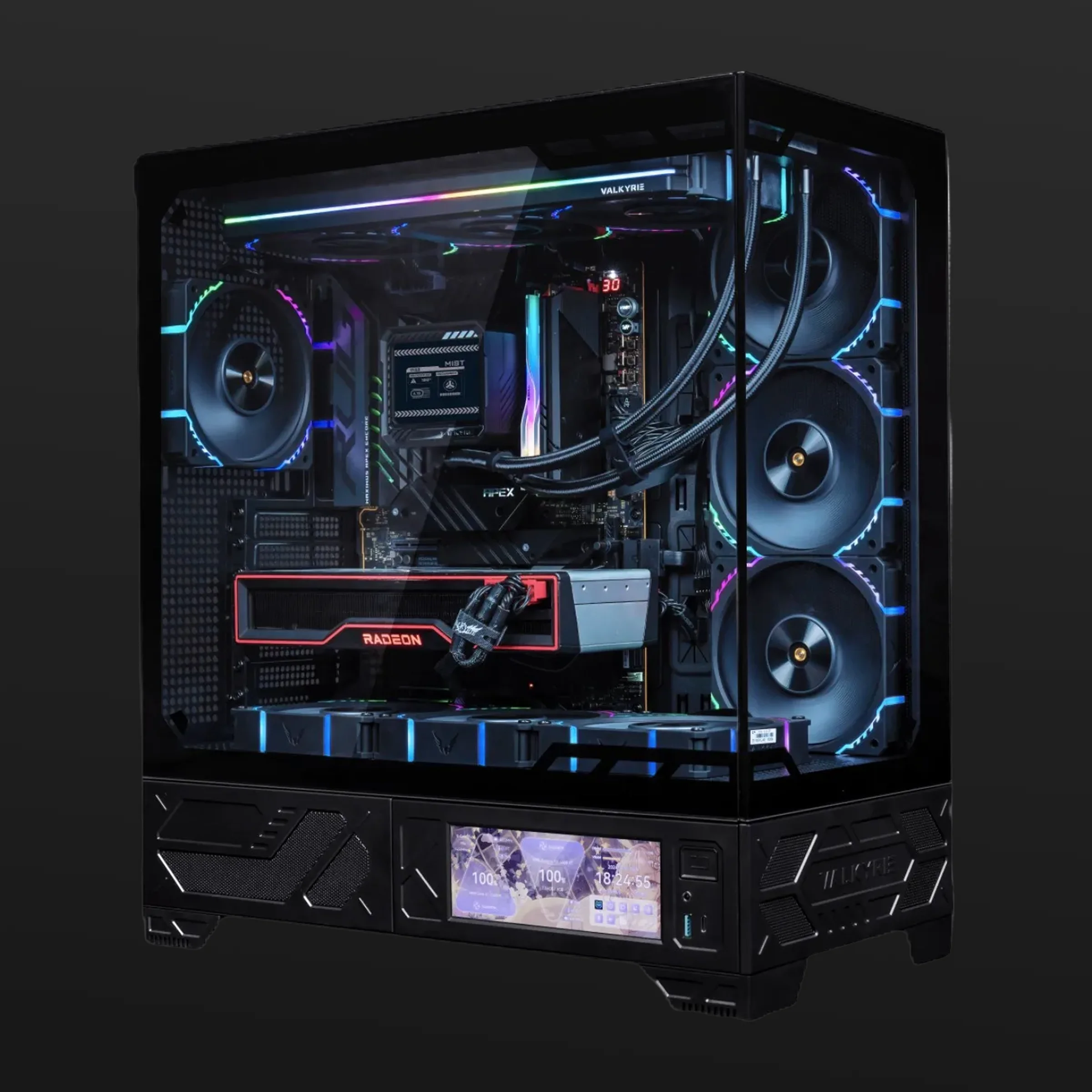 VALKYRIE VK-03 LITE MID TOWER ATX PC Case with LCD Screen